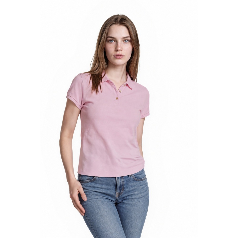 Lilly Pulitzer Luxletic Polo Shirt Women's Size Large Pink Gold Buttons Top